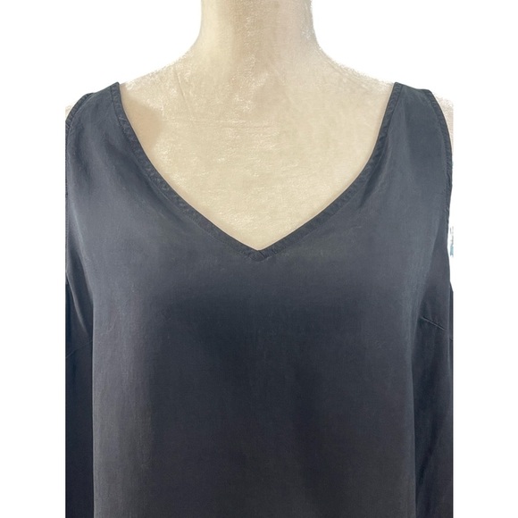 Cloth & Stone Black Tank Top Fray Edge Size XL - Picture 3 of 5